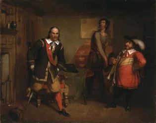 Peter Stuyvesant (1592-1672) och trumpetaren, 1835